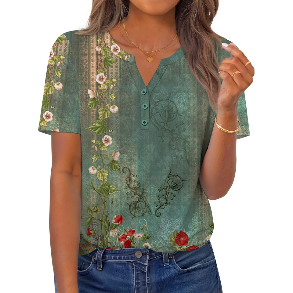 Fantaslook Womens Blouses Dressy Casual Tops Summer Short Sleeve V Neck Shirts Business Work Blouses