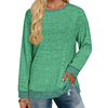 Fantaslook Sweatshirt for Women Long Sleeve Shirts Tunic Tops Color Block Crewneck Sweatshirts Side Split