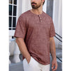 GENTS BLISS Short Sleeve Henley Men Shirts Crew Neck T-shirts for Men Casual Printed Face Shirts for Men