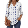 Fantaslook Roll Up Blouses for Women Dressy Casual Long Sleeve Tunic Tops V Neck Shirts Work Blouses