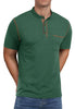 Thrilos Mens Henley Shirts Short Sleeve Casual Tops Lightweight Pullover Shirt Button Cotton T-Shirt with Pocket