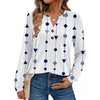 Fantaslook V Neck Henley Blouses for Women Dressy Fall Tops Long Sleeve Shirts Fashion Clothes