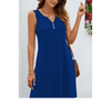 Fantaslook Dressy Tank Dress for Women V Neck Button Dresses Floral Beach Sundress with Pockets