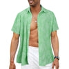 GENTS BLISS Short Sleeve Men Hawaiian Shirts Floral Print Button Down Shirts for Men Casual Beach Shirts