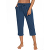 Fantaslook Women Capri Pants High Waisted Drawstring Summer Yoga Pants Workout Cropped Joggers Lounge Pants with Pockets
