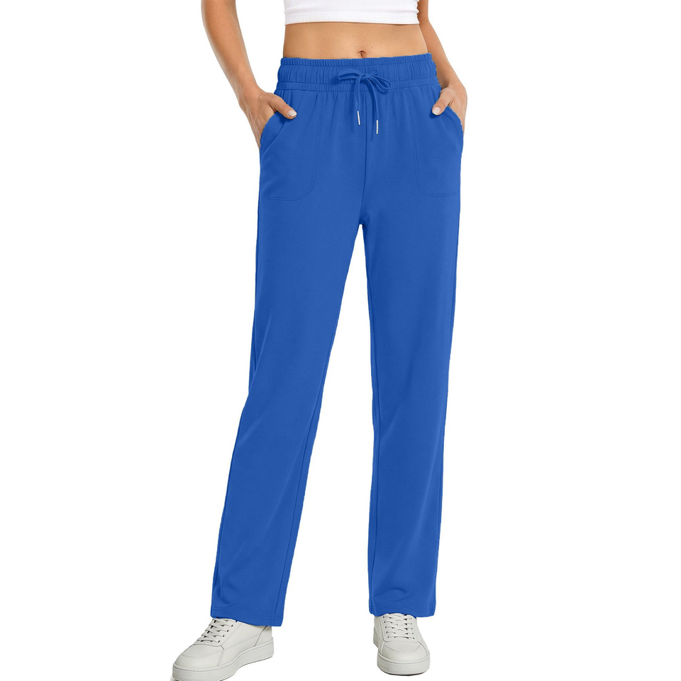 Fantaslook Womens Pants Stretch Knit Casual Lounge Pants Drawstring Athletic Work Pants with Pockets