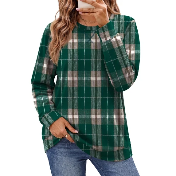 Fantaslook Pullover Sweatshirts for Women Crewneck Long Sleeve Shirts Casual Tunic Tops Fall Clothes