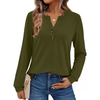 Fantaslook V Neck Henley Blouses for Women Dressy Fall Tops Long Sleeve Shirts Fashion Clothes