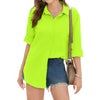 Fantaslook Button Down Shirts for Women Oversized Fall Long Sleeve Shirts Dressy Casual Blouses Tops