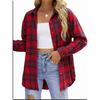 Fantaslook Plaid Flannel Shirts for Women Oversized Long Sleeve Button Down Shirts Blouses Tops