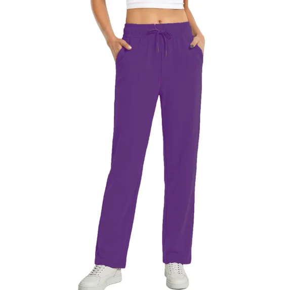 Fantaslook Womens Pants Stretch Knit Casual Lounge Pants Drawstring Athletic Work Pants with Pockets
