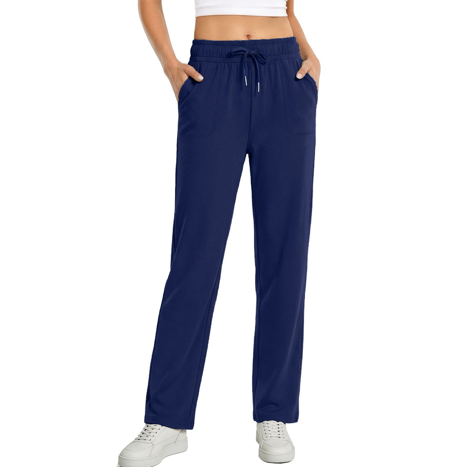 Fantaslook Womens Pants Stretch Knit Casual Lounge Pants Drawstring Athletic Work Pants with Pockets