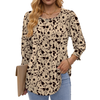 Fantaslook Pleated Blouses for Women Dressy Casual 3/4  Sleeve Womens Tops with Smocked Cuffs Summer Fall Shirts