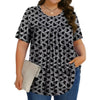 Fantaslook Womens Plus Size Tops Tunic Short Sleeve Shirts Floral Blouses Loose Summer Tops