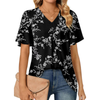 Fantaslook Womens Tops Dressy Blouses V Neck Short Sleeve Tunic Tops Casual Work Shirts