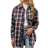 Fantaslook Plaid Shirts for Women Button Down Flannel Shirts Casual Loose Long Sleeve Blouses Tops