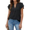 Fantaslook Blouses for Women Dressy V Neck Ruffle Sleeve Summer Tops Casual Flowy Shirts