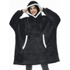 Fantaslook Wearable Blanket Hoodie for Women and Men, Oversized Sherpa Fleece Blanket Sweatshirt with Sleeves & Pocket