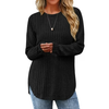 Fantaslook Long Sleeve Shirts for Women Casual Tunic Tops Dressy Crew Neck Pullover Fall Lightweight Sweaters for Women