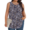 Fantaslook Plus Size Tank Tops for Women Tunic Sleeveless Shirts Dressy Casual Floral Blouses Loose Summer Tops