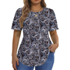 Fantaslook Blouses for Women Pleated Short Sleeve Tunic Tops Dressy Casual Summer Shirts
