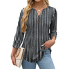 Fantaslook Womens Blouses 3/4 Sleeve V Neck Henley Shirts Dressy Casual Tops Summer Fall Fashion Clothes