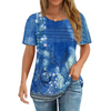 Fantaslook Women Blouses Dressy Casual Summer Short Sleeve Shirts Crew Neck Pleated Tunic Tops