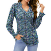 Fantaslook Womens Tops Dressy Blouses V Neck Puff Long Sleeve Tunic Tops Button Fall Shirts