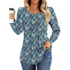 Fantaslook Pleated Blouses for Women Dressy Casual Long Sleeve Shirts Fall Tunic Tops