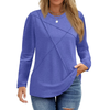 Fantaslook Women Plus Size Tops Pleated Crewneck Long Sleeve Shirts Dressy Casual Blouses Fall Tunic Tops