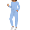 Fantaslook Womens Pajamas Sets Crew Neck Long Sleeve Tops and Pants Two Piece Lounge Sets Fall Outfits with Pockets