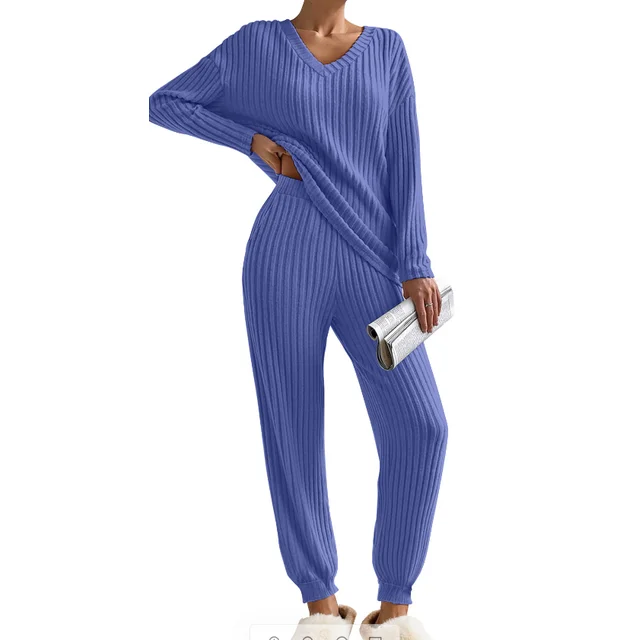 Fantaslook Womens Pajamas Sets Long Sleeve Shirts and Drawstring Pants With Pockets Two Piece Lounge Sets Fall Oufits