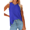 Fantaslook Womens Tank Tops Crewneck Casual Summer Side Split Sleeveless Shirts Floral Blouses