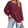 Fantaslook Color Block Sweatshirts for Women Crewneck Long Sleeve Oversized Pullover Tops Casual Fall Outfits