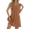 Fantaslook Eyelet Summer Dresses for Women Casual Loose Sleeveless Sundresses Beach Tank Dresses with Pockets