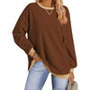 Fantaslook Color Block Sweatshirts for Women Crewneck Long Sleeve Oversized Pullover Tops Casual Fall Outfits
