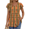 Fantaslook Womens Tops V Neck Short Sleeve Summer Shirts Babydoll Peplum Tops Tunic Dressy Casual Blouses