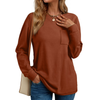 Fantaslook Crewneck Sweatshirts for Women Casual Long Sleeve Shirts Tunic Tops Pullover with Pocket