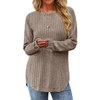 Fantaslook Long Sleeve Shirts for Women Casual Tunic Tops Dressy Crew Neck Pullover Fall Lightweight Sweaters for Women