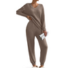 Fantaslook Womens Pajamas Sets Long Sleeve Shirts and Drawstring Pants With Pockets Two Piece Lounge Sets Fall Oufits