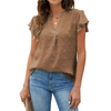 Fantaslook Blouses for Women Dressy V Neck Ruffle Sleeve Summer Tops Casual Flowy Shirts