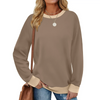 Fantaslook Color Block Sweatshirts for Women Crewneck Long Sleeve Shirts Fashion Tops Pullover Sweatshirts Fall Outfits