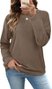 Fantaslook Pullover Sweatshirts for Women Crewneck Long Sleeve Shirts Casual Tunic Tops Fall Clothes