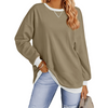 Fantaslook Color Block Sweatshirts for Women Crewneck Long Sleeve Oversized Pullover Tops Casual Fall Outfits