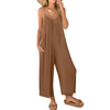 Fantaslook Jumpsuits for Women Casual Sleeveless Spaghetti Strap Rompers Boho Wide Leg Jumpsuits Overalls Dressy Trendy Outfits Clothes