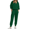 Fantaslook Womens 2 Piece Outfits Long Sleeve Half Zip Sweatsuits with Pockets Pullover Lounge Set