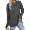 Fantaslook Lightweight Sweatshirts for Women Long Sleeve Crew Neck Tops Casual Curved Hem Shirts