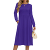 Fantaslook Long Sleeve Midi Dresses for Women Casual Floral Dress Flowy Fall Dresses with Pockets