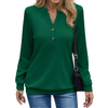 Fantaslook V Neck Sweatshirts for Women Casual Long Sleeve Shirts Button Pullover Tops Fashion Fall Outfits