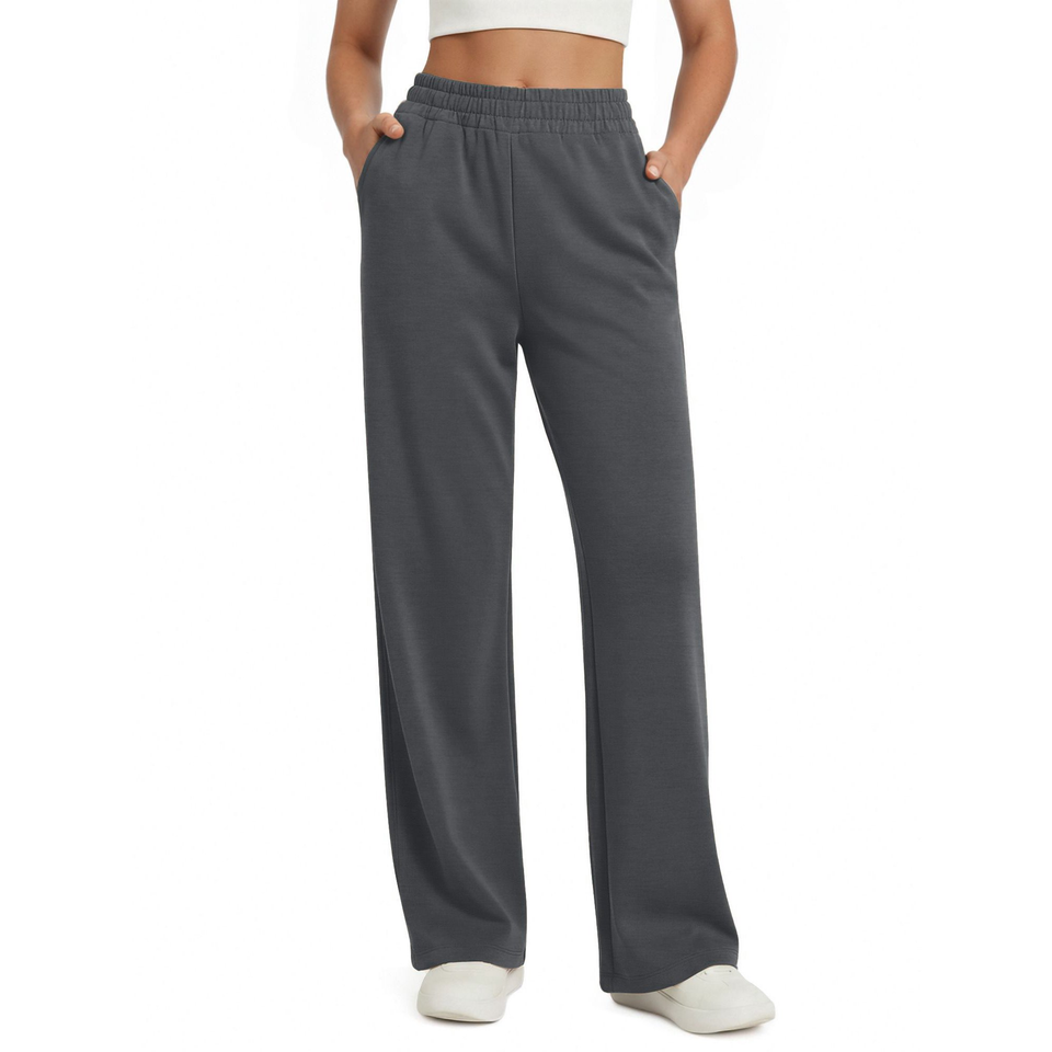 Fantaslook Womens Wide Leg Pants with Pockets High Waisted Casual Lounge Pants Work Office Pants